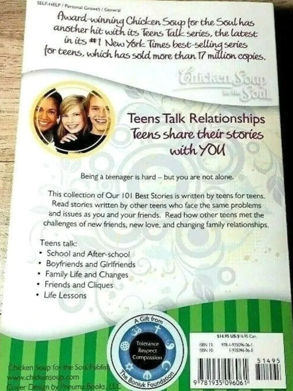 Chicken Soup For The Soul Teens Talk Relationships Stories Family Friends Book